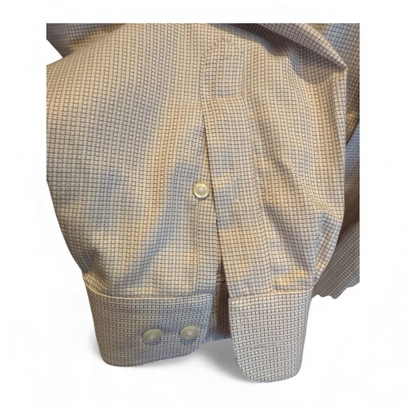 Jos. A. Bank Men’s Pink w/ checker Long Sleeve Dress Shirt Classic Fit 18.5 x 36 - Picture 3 of 5